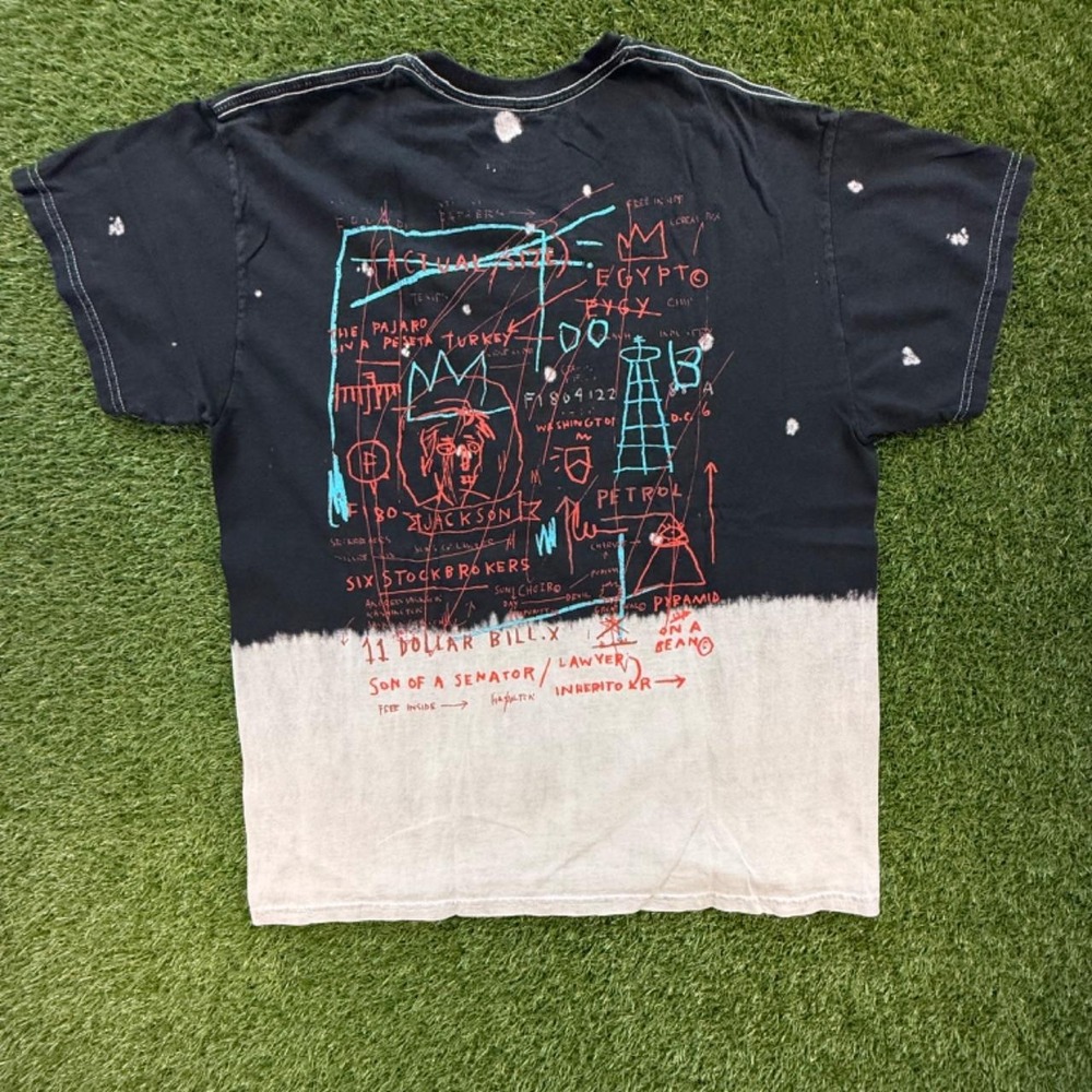 Jean Michel Basquiat Ripple Junction Bleach Dip Splatter Graphic Tee Large - Picture 2 of 5